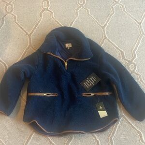 NWT Tuckernuck Rhodes Shearling Quarter Zip – Navy